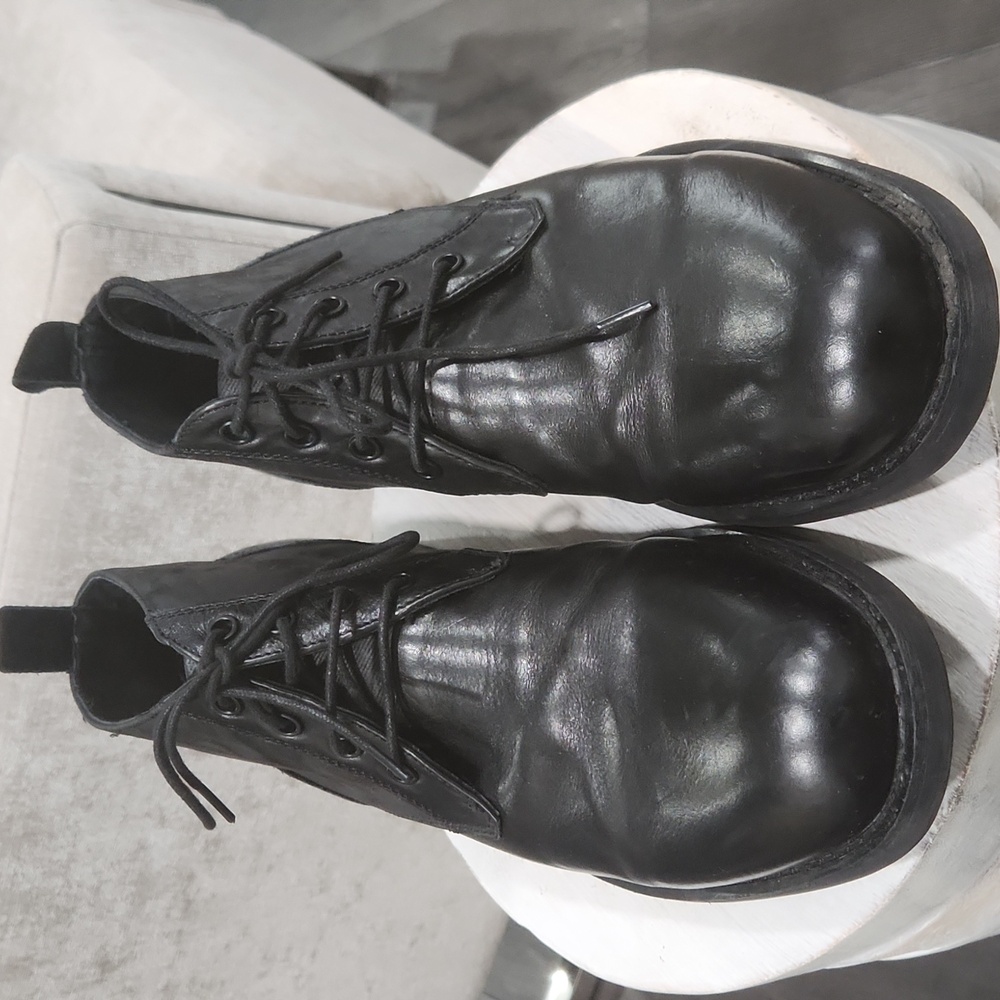 Steve Madden Sonos Black Leather Men's Boots Size 9.5